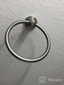 img 6 attached to Stylish & Sturdy SAFETY+BEAUTY Towel Ring Set - 2 Pack, Stainless Steel, Rust Proof, Matte Black For Bathrooms & Kitchens