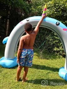 img 5 attached to Гигантский разбрызгиватель единорога - идеальная летняя игрушка для воды для детей и взрослых