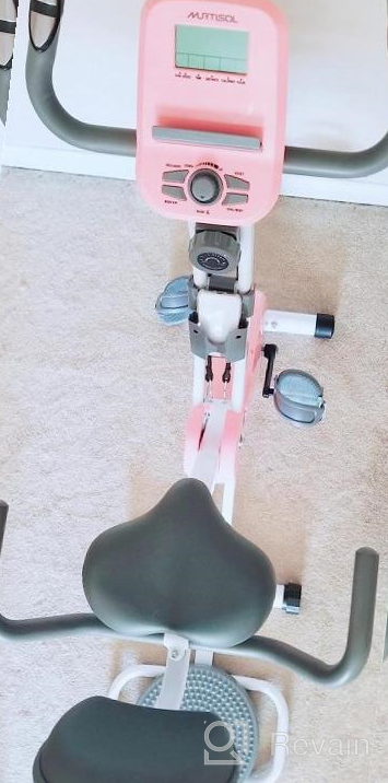 img 1 attached to 🚴 Murtisol Folding Exercise Bike: Compact & Foldable, Magnetic Resistance Control, Twister Plate, Arm Resistance Bands, Extra Large & Adjustable Seat, Heart Monitor - Perfect Home Exercise Bike in Three Colors review by Geoff Yates