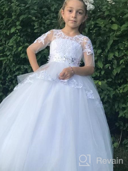 img 1 attached to 👗 White Girls' Clothing for Communion: First Communion Dresses – The Perfect Choice review by Mario Hernandez