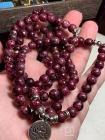 img 7 attached to Обретите внутренний покой с браслетом GVUSMIL'S 108 Mala Beads: вдохновленные йогой украшения из натуральных драгоценных камней для женщин и мужчин