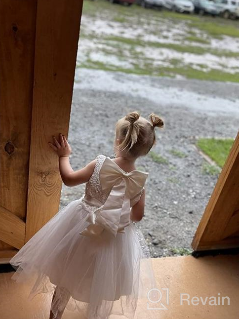 img 1 attached to Stunning Mallimoda Lace Tulle Flower Princess 👗 Wedding Dress – Perfect for Toddler and Baby Girl review by Brendan Baker