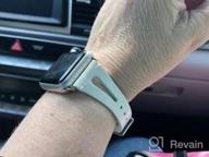 img 1 attached to Stylish And Comfortable Secbolt Leather Bands For Apple Watch 38Mm 40Mm 41Mm Series 8 7 6 5 4 3 2 1, Slim Strap With Breathable Holes - Women'S Replacement Wristband review by Brenda Hernandez