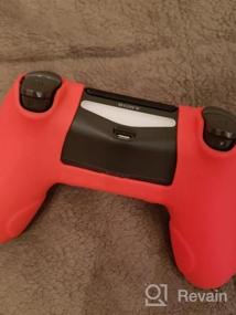 img 5 attached to Повысьте свой игровой опыт с CHINFAI DualShock4 Skin Grip для контроллеров PS4 - противоскользящий силиконовый чехол с дополнительными ручками для большого пальца красного цвета