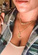картинка 1 прикреплена к отзыву Bivei 14-каратное позолоченное ожерелье в виде полумесяца с кубическим цирконием для женщин - идеальный изысканный подарок для ювелирных изделий от Grace Brown