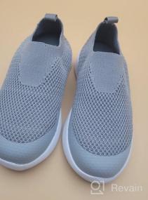 img 6 attached to Toddler Boys Girls Shoes - Slip On Sneakers for Little Kids, Athletic Breathable Mesh Running Tennis Shoes
