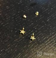 img 1 attached to 6mm Yellow Gold Plated Safety Screw Back Star Earrings for Toddlers and Little Girls - Stylish and Sparkling Kids' Everyday Accessory review by Jordan Gonzales