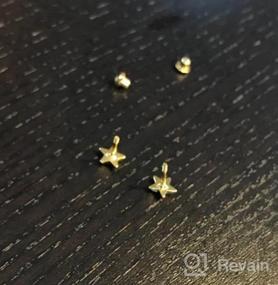 img 7 attached to 6mm Yellow Gold Plated Safety Screw Back Star Earrings for Toddlers and Little Girls - Stylish and Sparkling Kids' Everyday Accessory