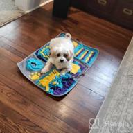 img 1 attached to Dog Snuffle Mat For Large Medium Small Dogs - Stress Release Slow Eat Durable Machine Washable Anti Slip Easy To Use - Distracting Training Natural Foraging Snuffling Nose Work For Dogs¡­ review by Landon Bandepalli