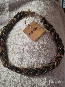 img 5 attached to Stunning RICHERA Hand Braided Short Choker Necklace: Perfect Party Wear Jewelry for Women and Girls