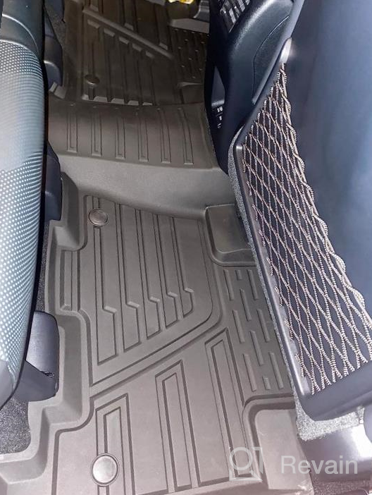 img 1 attached to Custom Fit Black TPE All Weather Floor Mats For 2017-2022 Honda CRV - Waterproof Protection For 1St & 2Nd Row review by Andrew Roll