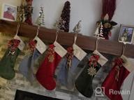 img 1 attached to Add Festive Charm To Your Christmas Decor With MCEAST 4-Pc Stocking Holder Set - Bronze Metal Hooks Featuring Snowman, Christmas Tree, Snowflake & Swedish Gnome Design review by Jessica Morris