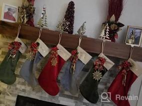 img 6 attached to Добавьте праздничное очарование в свой рождественский декор с набором держателей для чулок MCEAST из 4 предметов - бронзовые металлические крючки с изображением снеговика, рождественской елки, снежинки и шведского гнома.