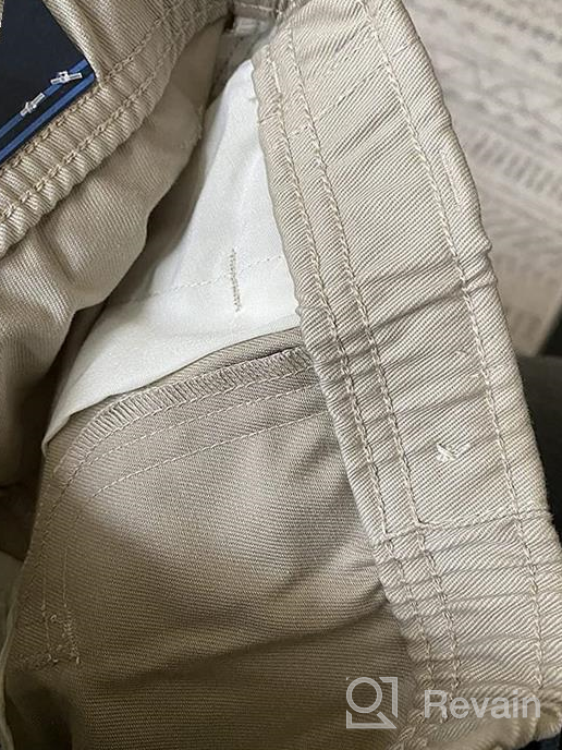 img 1 attached to Nautica Husky Boys' Khaki Uniform Flat Front Pant - Large/14 Husky review by Arunprasath Elliott