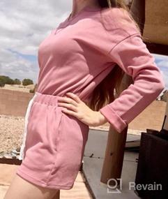 img 5 attached to Women'S Long Sleeve Pajama Set: MEROKEETY Henley Knit Tops And Shorts Sleepwear Loungewear