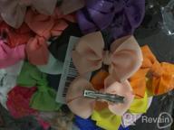 img 1 attached to Stylish And Affordable: ALinmo 80Pcs Baby Girls Hair Clips Set With Solid Color Ribbon Bows For Babies, Kids, And Teens! review by Rex Bareham