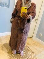img 1 attached to Cozy Women'S Fleece Bathrobe: Long, Soft Plush Winter Robe For Maximum Warmth And Comfort review by Rusty Lyons