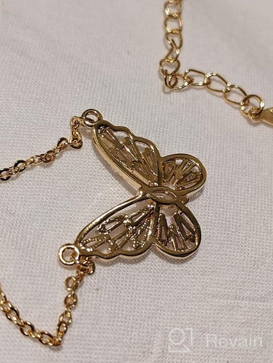 img 1 attached to 💎 AZNECK Birthstone Butterfly Pendant Necklace: Exquisite 18K Gold Plated Cubic Zirconia Choker Handcrafted Jewelry Gift for Wife/Girl | Ideal for Birthdays & Valentines Day | Includes Chain review by Danny Kimble