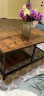 img 1 attached to Rustic Brown Industrial Coffee Table With Adjustable Storage Shelf And Metal Frame - Easy Assembly Accent Furniture For Living Room By HOMEKOKO review by Cindy Jones
