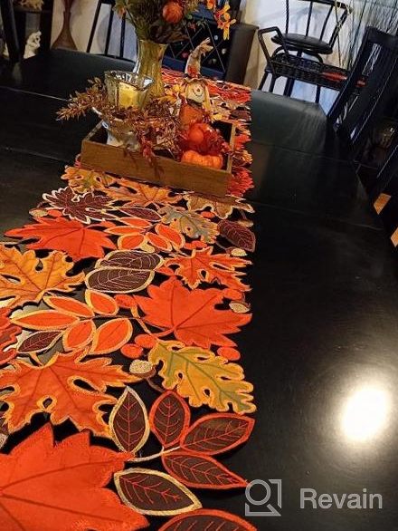 img 1 attached to Fall In Love With Simhomsen'S Set Of 4 Embroidered Leaves Table Mats For Thanksgiving And Autumn Decorations! review by Mandy Rivera