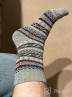 img 1 attached to 5Pairs Men'S Wool Socks: Thick Thermal Hiking Winter Warm Boot Heavy Soft Cozy For Cold Weather review by Hamilton Larcony