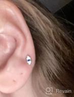 img 1 attached to 925 Sterling Silver Small CZ Stud Earrings for Women & Girls | Blue Evil Eye Design | Mini & Dainty Hypoallergenic Screw Back Studs | Ideal for Cartilage, Tragus, and Birthday Gifts review by Joshua Cameron