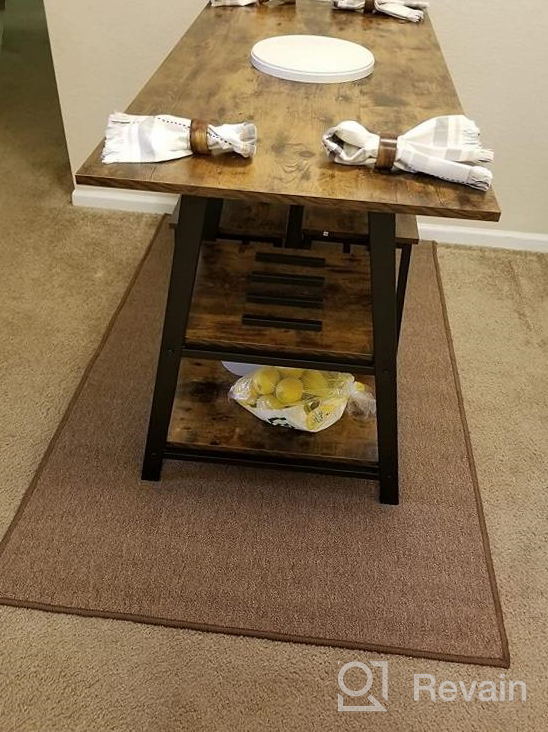 img 1 attached to Stylish Oak 3-Piece Dining Set With Wine Rack And Glass Holder For Home And Kitchen By Sogesfurniture review by Antonio Ashton