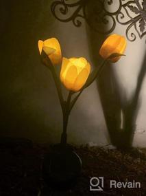 img 6 attached to Tulip Solar Garden Lights - украсьте свое открытое пространство автоматическими солнечными цветочными фонарями