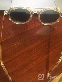 img 7 attached to Солнцезащитные очки с клипсой в стиле стимпанк с двойными линзами, откидывающейся функцией и круглыми пурпурно-красными очками для мужчин и женщин от Dollger