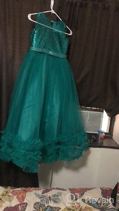 img 1 attached to Little Big Girl Flower Tulle Dress: 👸 Perfect for Princess Pageants, Birthday Parties, Weddings & More! review by April Jackson
