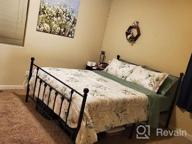 img 1 attached to VECELO Victoria Vintage Style Black Queen Size Metal Bed Frame With Platform, Headboard, Footboard, And Under-Bed Storage – No Box Spring Needed review by Kenny Stephens