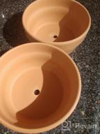 img 1 attached to Set Of 2 POTEY 6.1" Terracotta Planters W/ Drainage Hole For Succulent & Cactus review by Jeremy Marshall