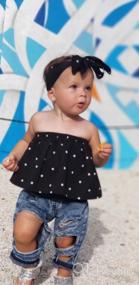 img 8 attached to Adorable Baby Girl'S Polka Dot Top And Ripped Jeans Outfit With Headband