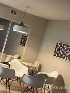 картинка 1 прикреплена к отзыву Modern Wood Pattern Ceiling Lights With LED Bulb Ideal For Dining, Kitchen, Living & Study Rooms - PL1001 от Darius Early