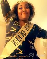 img 1 attached to Birthday Royalty: The Perfect "Birthday Queen" Sash & Rhinestone Tiara Kit For Women'S 21St And 30Th Birthday Celebrations (Gold Glitter With Black Lettering) review by Jhon Clark