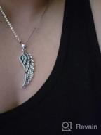 img 1 attached to 👼 925 Sterling Silver Angel Wing Necklace with 18" Chain - Beautiful Guardian Angel Pendant for Women and Girls, Charm Jewelry review by Melanie Trunnell