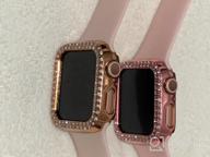 картинка 1 прикреплена к отзыву Surace 41mm Apple Watch 8 & 7 Case with Screen Protector - Crystal Diamond Tempered Glass Cover (5 Packs) от Melota Phillips