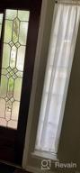 img 1 attached to Melodieux Grey Semi Sheer Sidelight French Door Curtains 40 Inch Length, Linen Look Front Door Voile Drapes Patio Sliding Glass Door, 25 By 40 Inch, 2 Panels review by Ashwin Worlds