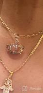 img 1 attached to Flat Mariner/Marina 060 3MM Chain Necklace With 💛 Hamsa Hand Pendant - 18K Gold Plated by Barzel review by Vinny Howard
