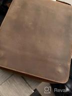 img 1 attached to Stylish & Compact: Kattee Leather Messenger Bag For Men, Perfect For A 10" Laptop review by Viswanath Lopez