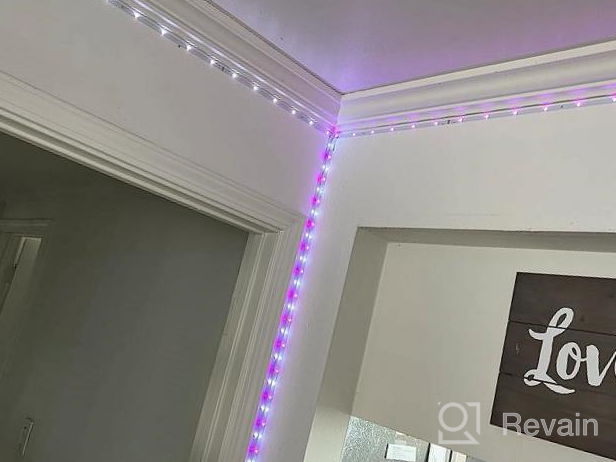 img 1 attached to Tenmiro 32.8Ft RGB LED Smart Music Sync Color Changing Strip Lights With Remote For Bedroom, Kitchen, Home, TV, Parties And Festivals review by Marcus Hardin