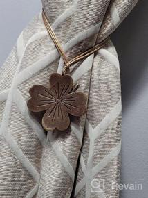 img 5 attached to Add Vintage Charm To Your Curtains With Lewondr Magnetic Flower Curtain Tie - Bronze