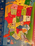 img 1 attached to 46 Piece Wooden USA Map Puzzle For Kids - Educational Geography Puzzles United States Map, Boys Girls Birthday Gift By Joqutoys review by Ben Rodriguez