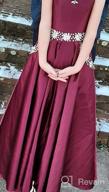 img 1 attached to Stunning Junguan Princess Birthday Burgundy Girls' Dresses: Trendy Shoulder Clothing review by Tom Podolski