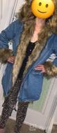 img 1 attached to Plus Size Women'S Military Denim Hooded Winter Coat With Faux Fur Lining Parka review by Tom Lawson