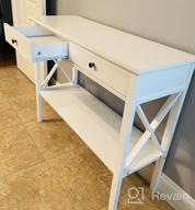 img 1 attached to ChooChoo Narrow White Console Table With Two Drawers For Entryway Or Sofa - Enhance Your Home Décor With Space-Saving Design review by Theodore Huynh