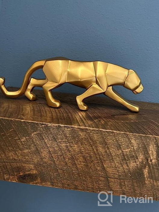 img 1 attached to Modern Hand-Carved Abstract Leopard Statue For Stylish Home Decor review by Chris Lapan