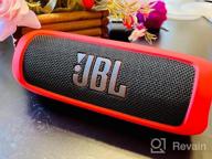 img 1 attached to Blue Silicone Cover For JBL FLIP 6 Waterproof Portable Bluetooth Speaker - Soft Gel Skin Rubber Case With Travel Bag, Shoulder Strap, And Carabiner For Easy Carrying And Storage review by Doug Darling