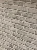 img 1 attached to Peel And Stick Grey And White Brick Wallpaper - 24" X 120" Removable Self-Adhesive Backsplash For Kitchen And Living Room By Yancorp review by Dave Lopez