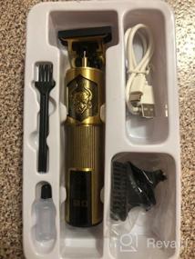 img 10 attached to Professional hair clipper PR , beard and mustache trimmer PR , for men, care, with LED display, gold, UP